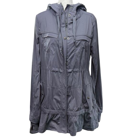 Lululemon Apres Practice Anorak Jacket Womens Size 6 Gray Full Zip Hooded Coat - Picture 1 of 8